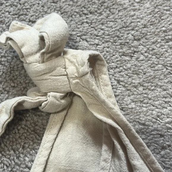 Beige linen coverup dress summer classic womens small shein - Picture 2 of 2